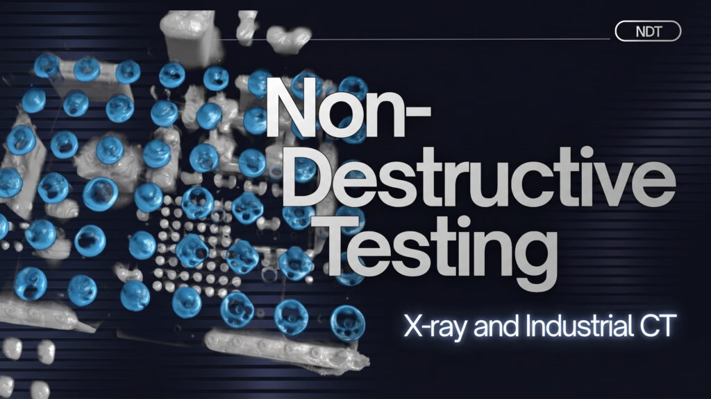 Industrial X-ray and CT non-destructive inspection of internal component defects